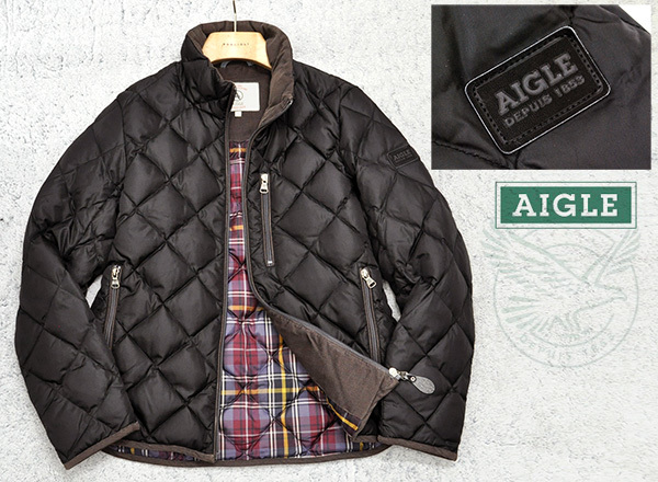 高品質，人気セール エーグル AIGLE ダイヤキルトジャケット ロゴワッペン付き 裏チェック柄 コーデュロイ切替 キルティングジャケット 8504-57405 黒/S(男性用)｜売買されたオークション情報、yahooの商品情報をア 男性用