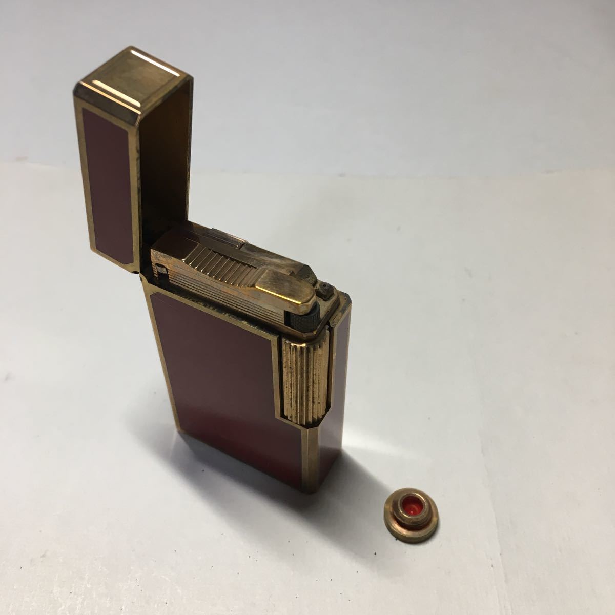 デュポン 都彭 赤漆 ガスライター ライン1 スモール ライン1S 0 