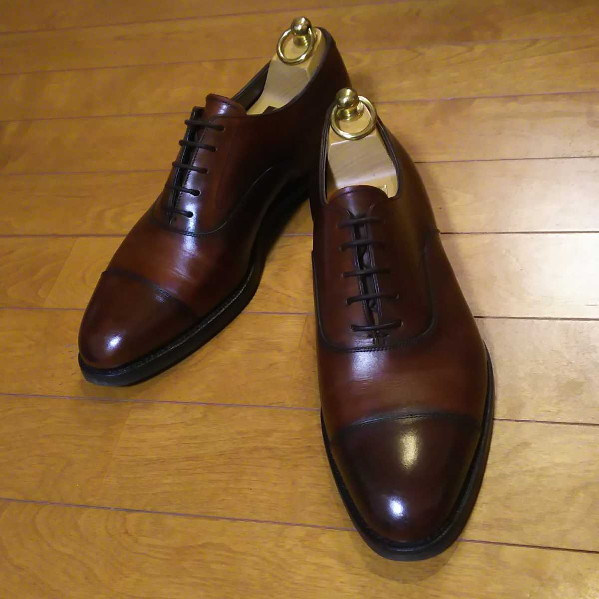 美品）三陽山長 友二郎 R2010 US7.5（25.5cm）シューツリーセット 