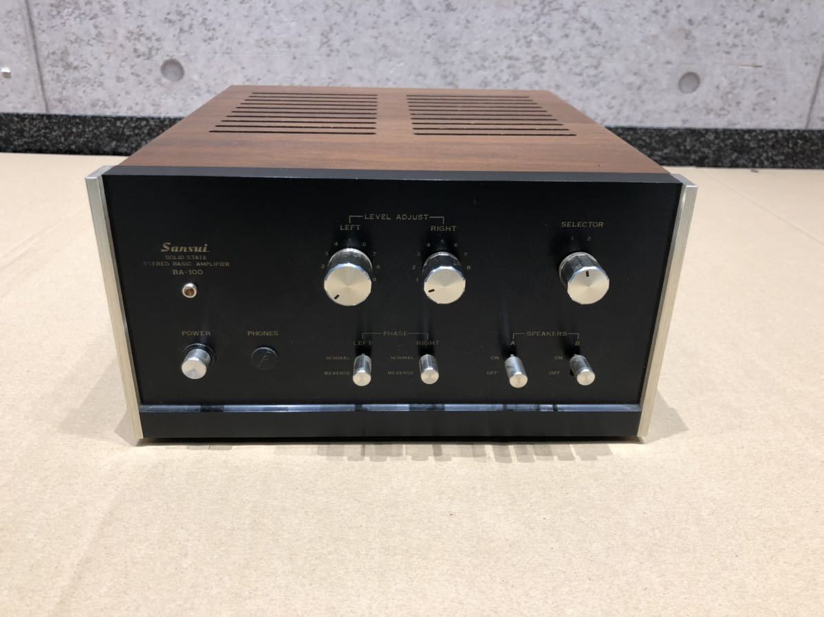 郵送送料無料 サンスイ パワーアンプ BA-100 中古動作品 SANSUI