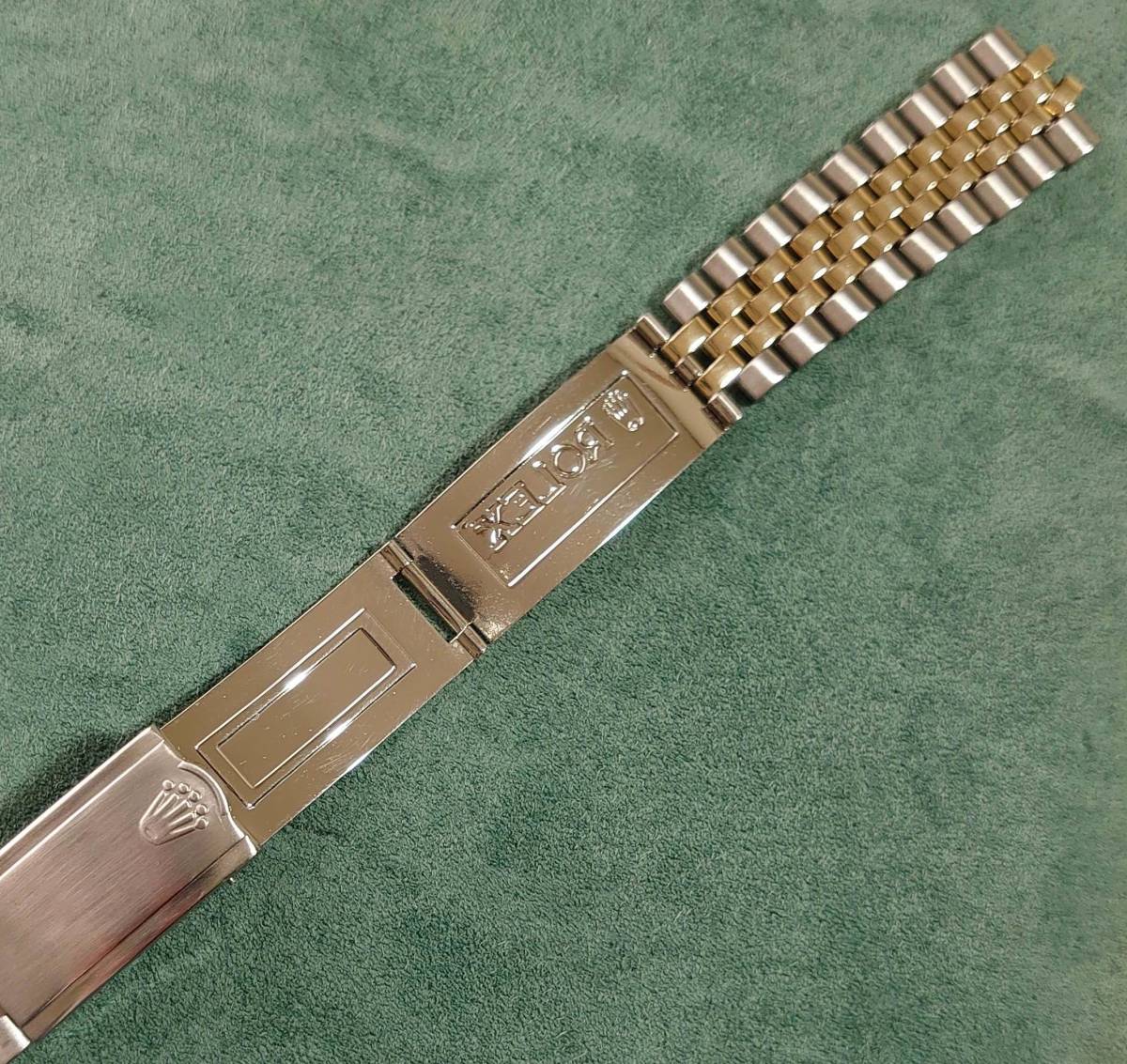 USジュビリー ビッグクラウン ラグ幅20mm FF55 1016 1601他 ロレックス純正 USAジュビリーブレス ビッグクラウン ビッグロゴ 14K
