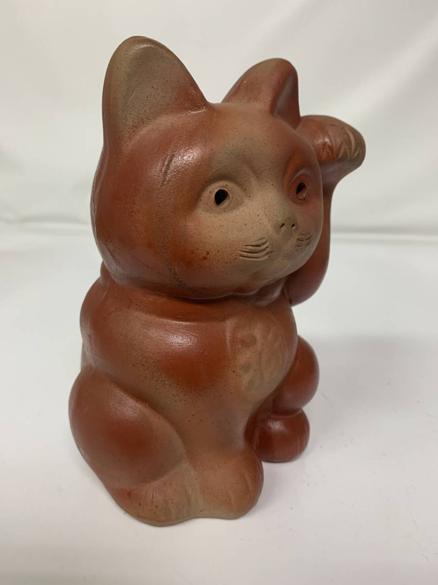 備前焼 招き猫 置物 印有 【公式通販】