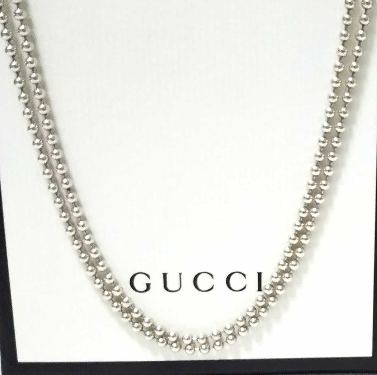 即決/送料込み】正規品 GUCCI/グッチ 2連 ボールチェーン/Wチェーン 