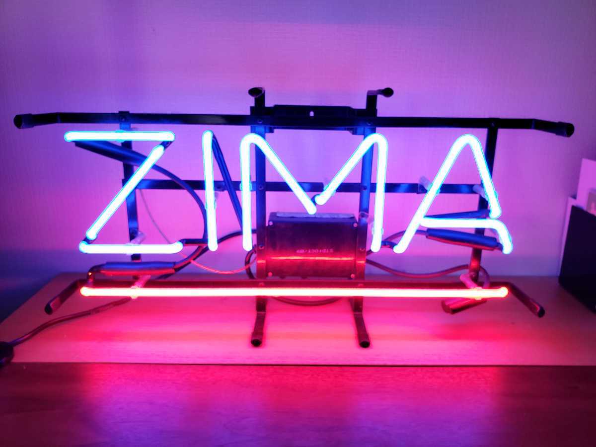 ZIMA ネオン菅 非売品 BAR （希少 ZIMA 非売品 クラウン ネオン管 電飾 