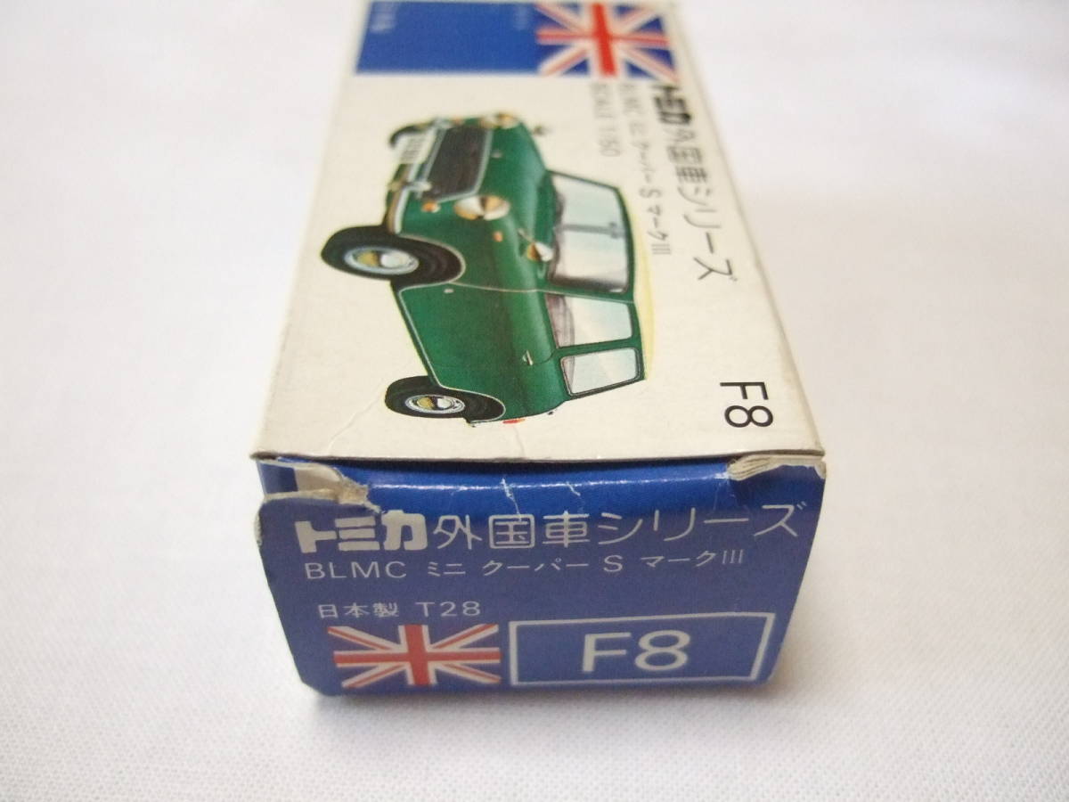 〈トミカ〉F8 ミニクーパー アイアイアド/ゼロクラフト特注品 青箱トミカ F8 BLMC ミニクーパー S マークIII 日本製 アイアイアド
