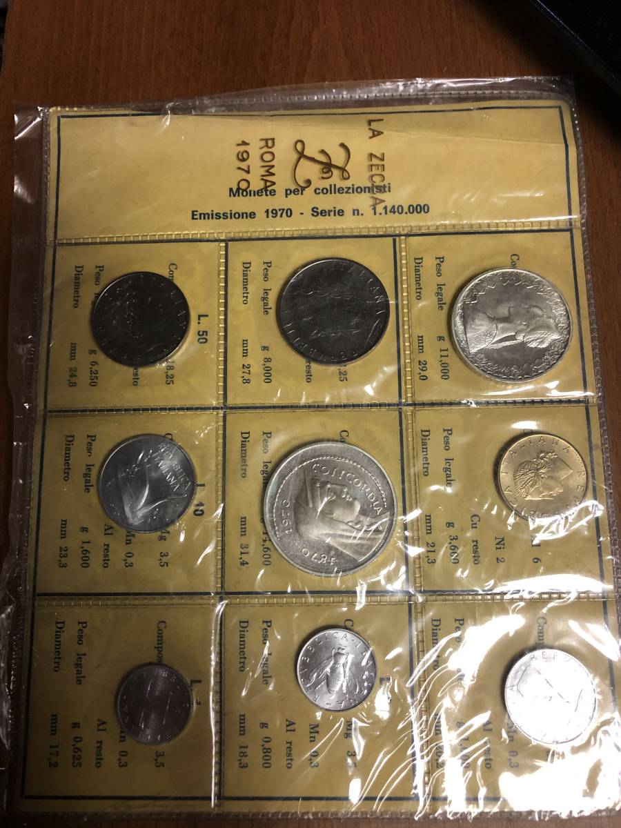 Yahoo!オークション の落札相場 - 5点セット 「ミントセット1970」硬貨
