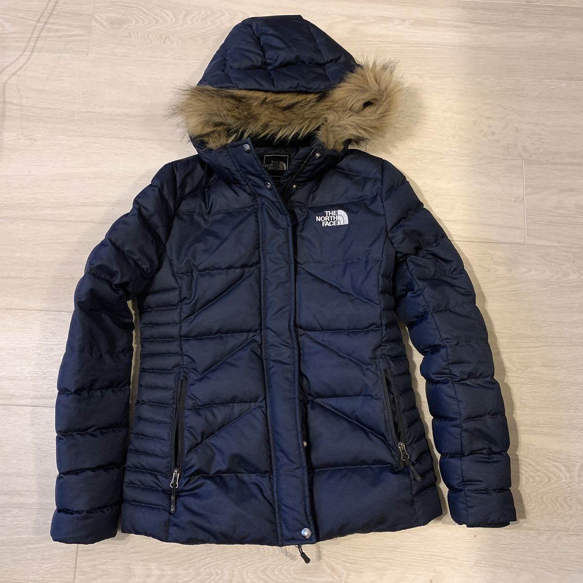 【新品，定番人気】 ノースフェイス North Face レディース ダウンジャケット ネイビー フード付き(女性用)｜売買されたオークション情報、yahooの商品情報をアーカイブ公開 - オークファン 女性用