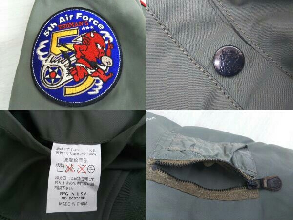MA1/フライトジャケット TED COMPANY TEDMAN テッドマン サイズ40 カーキ フライトジャケット TEDMAN テッドマン U.S.A.F TMA-580 □604
