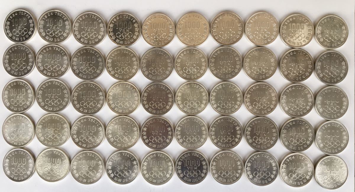 最安値，爆買い 東京オリンピック1000円銀貨 50枚 ④(オリンピック)｜売買されたオークション情報、yahooの商品情報をアーカイブ公開 - オークファン オリンピック