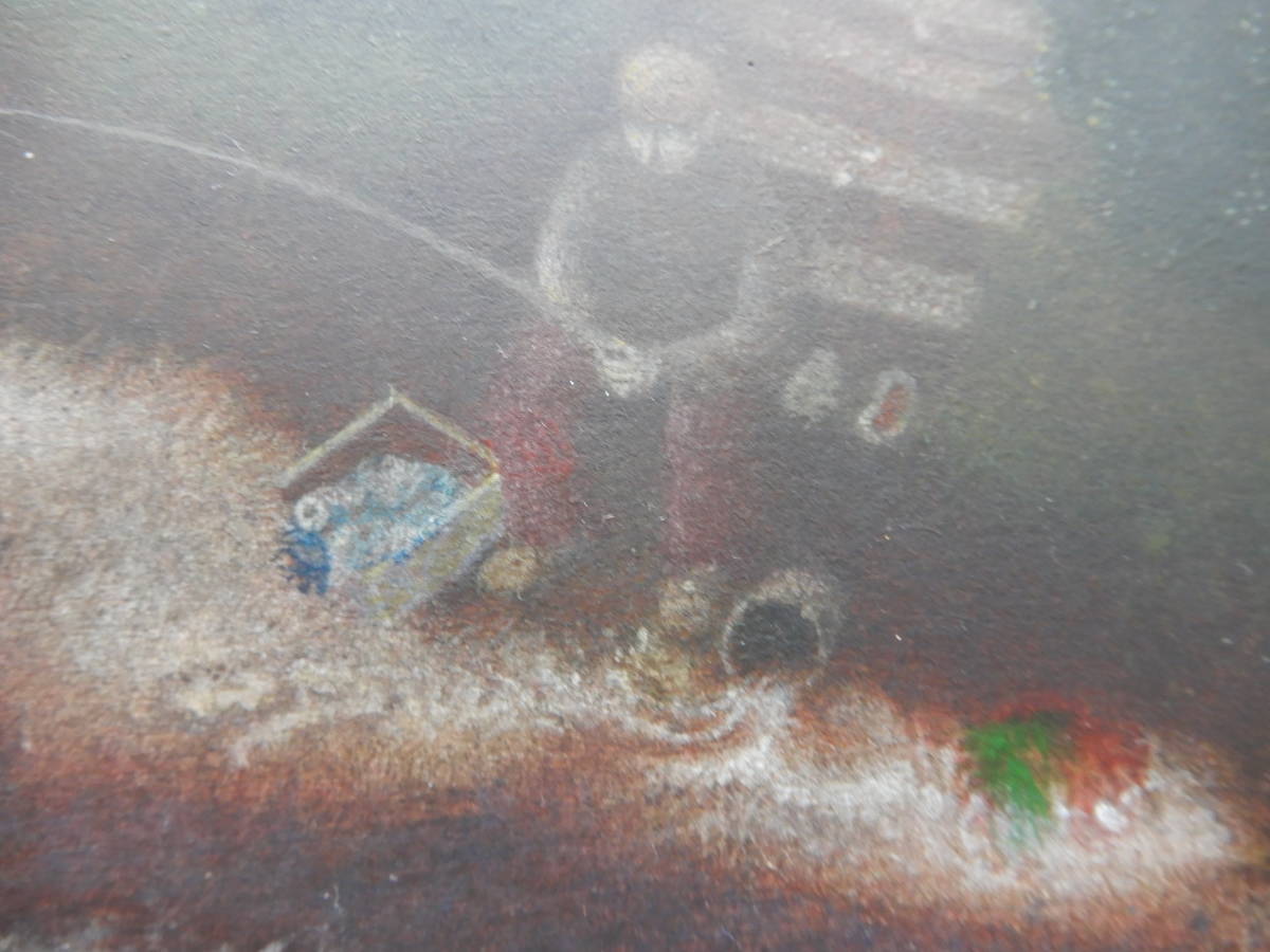永野一久「航海」1993年 F4号 テンペラ細密画+自作額装 ※東武百貨店