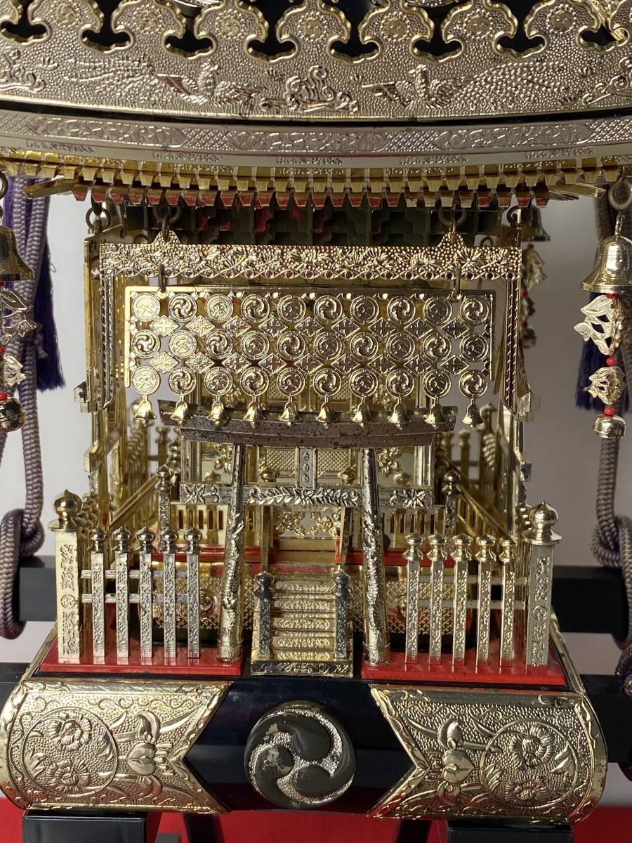①◇江戸 神輿◇祭り 山車 置物 オブジェ 金属工芸 レトロ