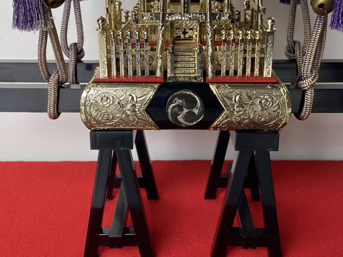 ①◇江戸 神輿◇祭り 山車 置物 オブジェ 金属工芸 レトロ