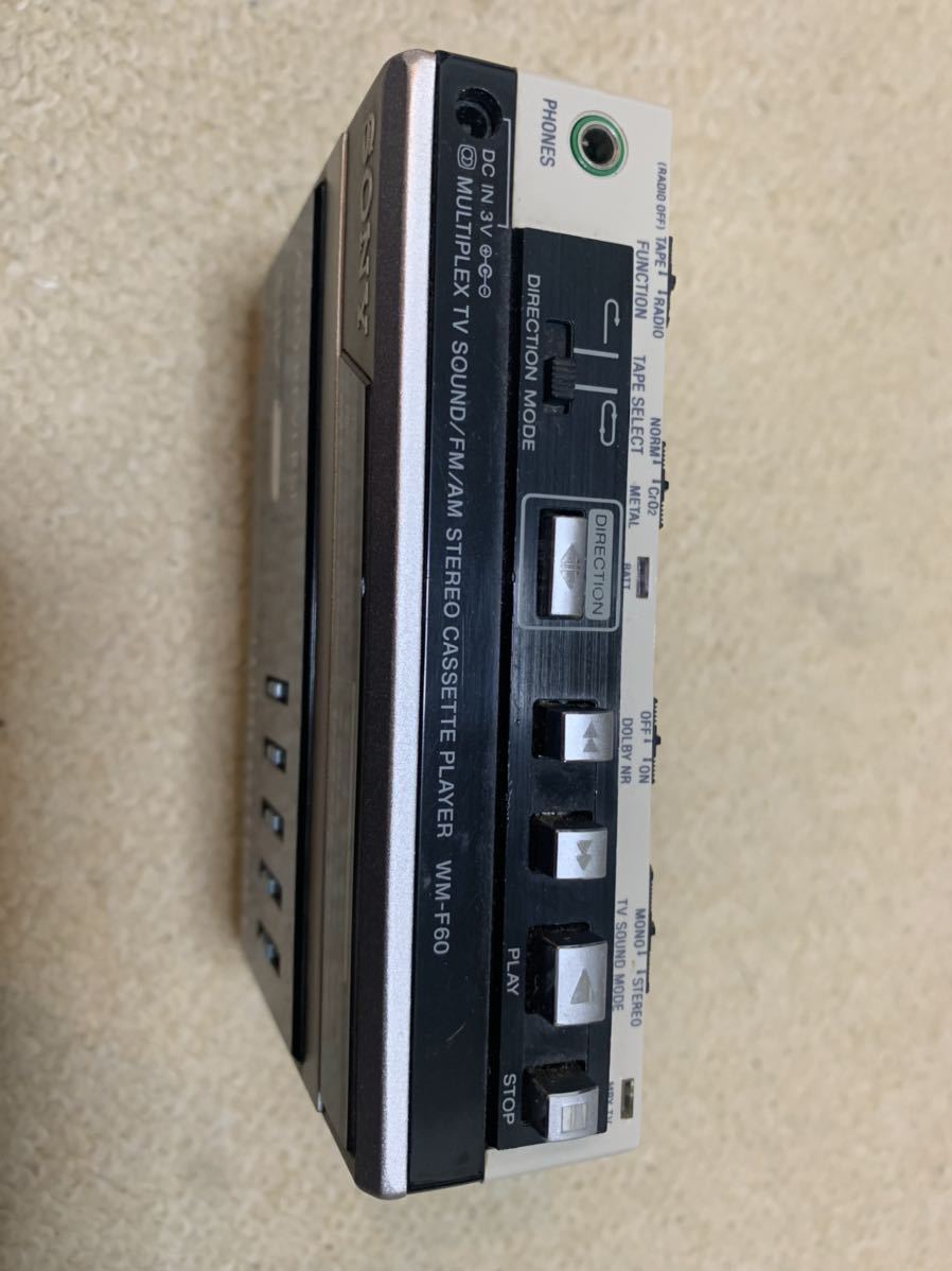 カセット WALKMAN ソニー カセットウオークマン SONY WM-F60 ジャンク