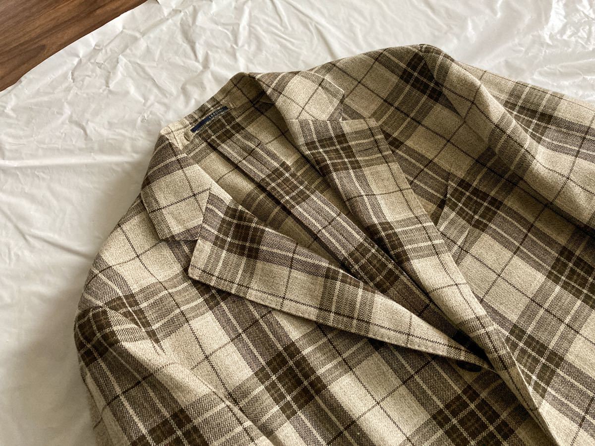 新品 新ロゴ LARDINI ラルディーニ ウール リネン ジャケット 50