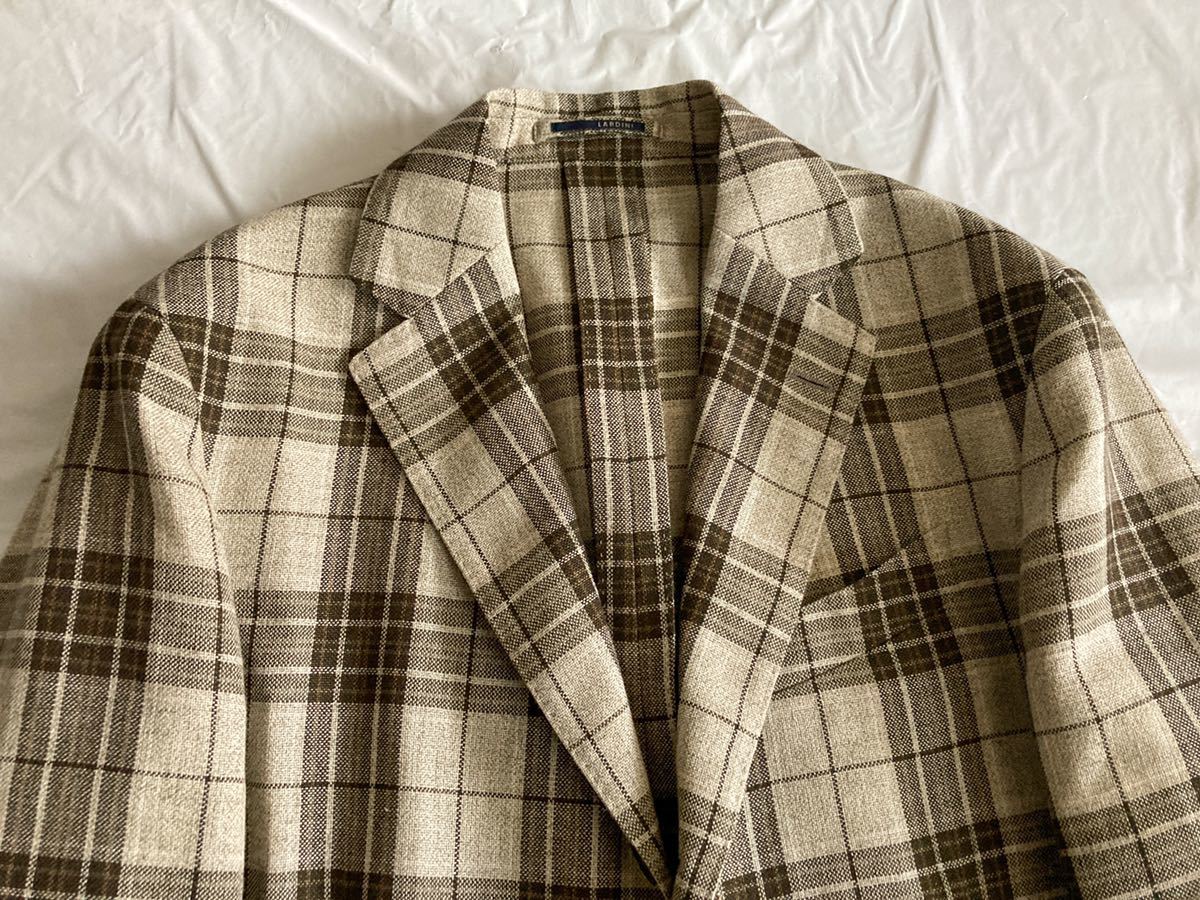 新品 新ロゴ LARDINI ラルディーニ ウール リネン ジャケット 50