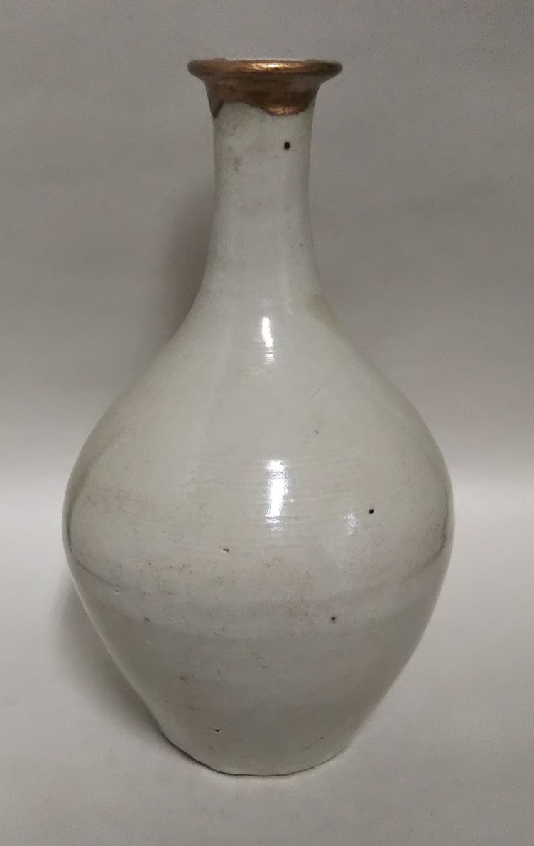 日本美術 白磁 伊万里 大徳利 花瓶 時代焼物 日本美術 白磁 伊万里 大