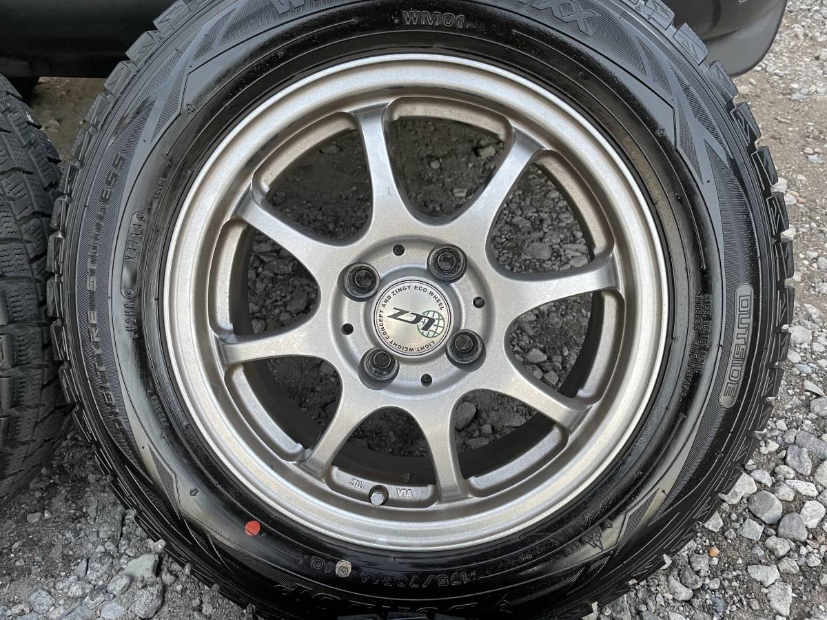 LCZ スタッドレスセット DUNLOP WINTERMAXX WM01 175/70R14 5.5J 4穴