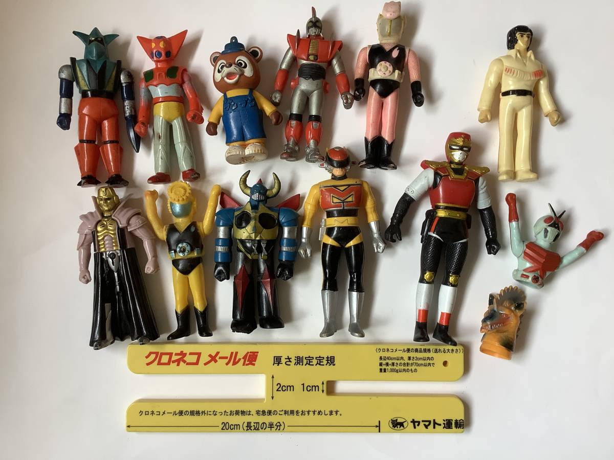 ソフビ (週休価格)中古ソフビ -ソフビ 13体セット 17センチ 宇宙戦隊