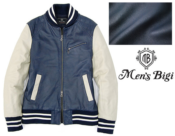 美品】☆定価5万円 美品 メンズビギ MEN'S BIGI 羊革 オールラムレザー