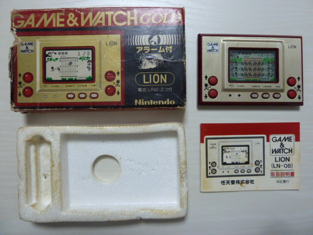 ニンテンドー【ゲームウォッチ ライオン LION】動作品 箱・説明書