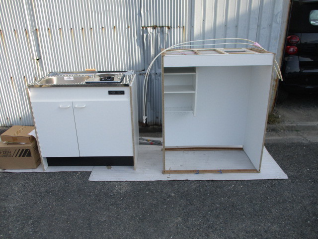■亀井製作所■ミニキッチン900mmサイズ左シンク■展示未使用品30000円～! キッチン,ミニキッチン,亀井製作所 ミニキッチン ミニカテゴリーの亀井製作所 キッチン,コンパクトキッチン,亀井製作所 加熱 900の通販