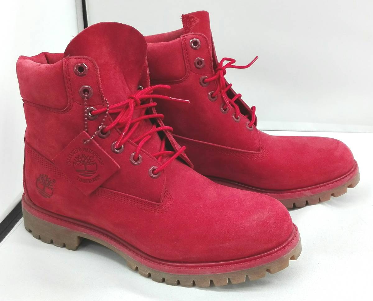 美品 ティンバーランド ブーツ メンズ TIMBERLAND 27.5cm Timberland 26.0 ショートブーツ レッド ティンバーランド 8W A1149