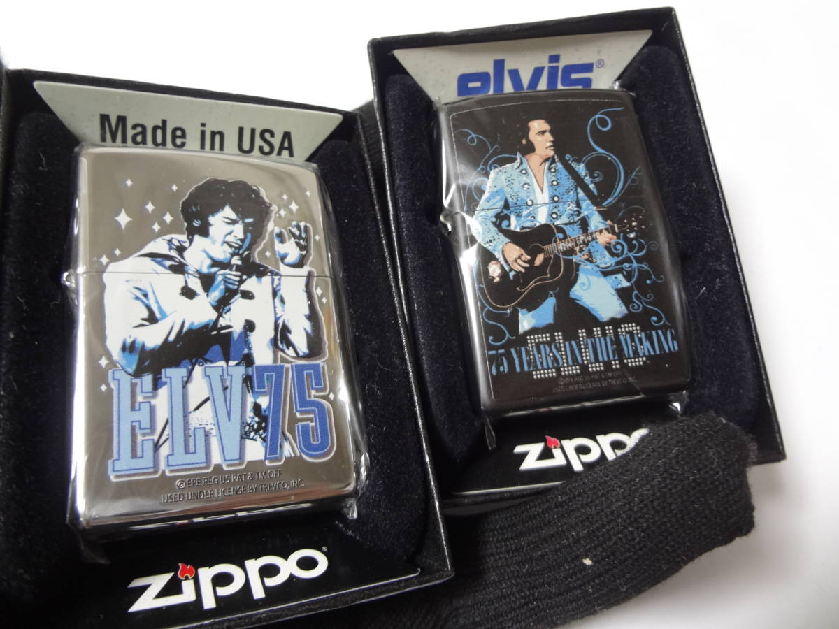 エルヴィス プレスリー Elvis presley デザイン ZIPPO 2個セット 展示