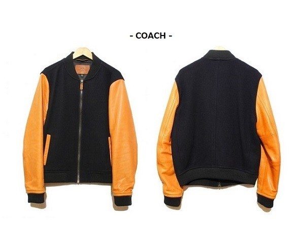 MN-0512-006 素晴らしいレザーの質感 コーチ COACH 袖レザー