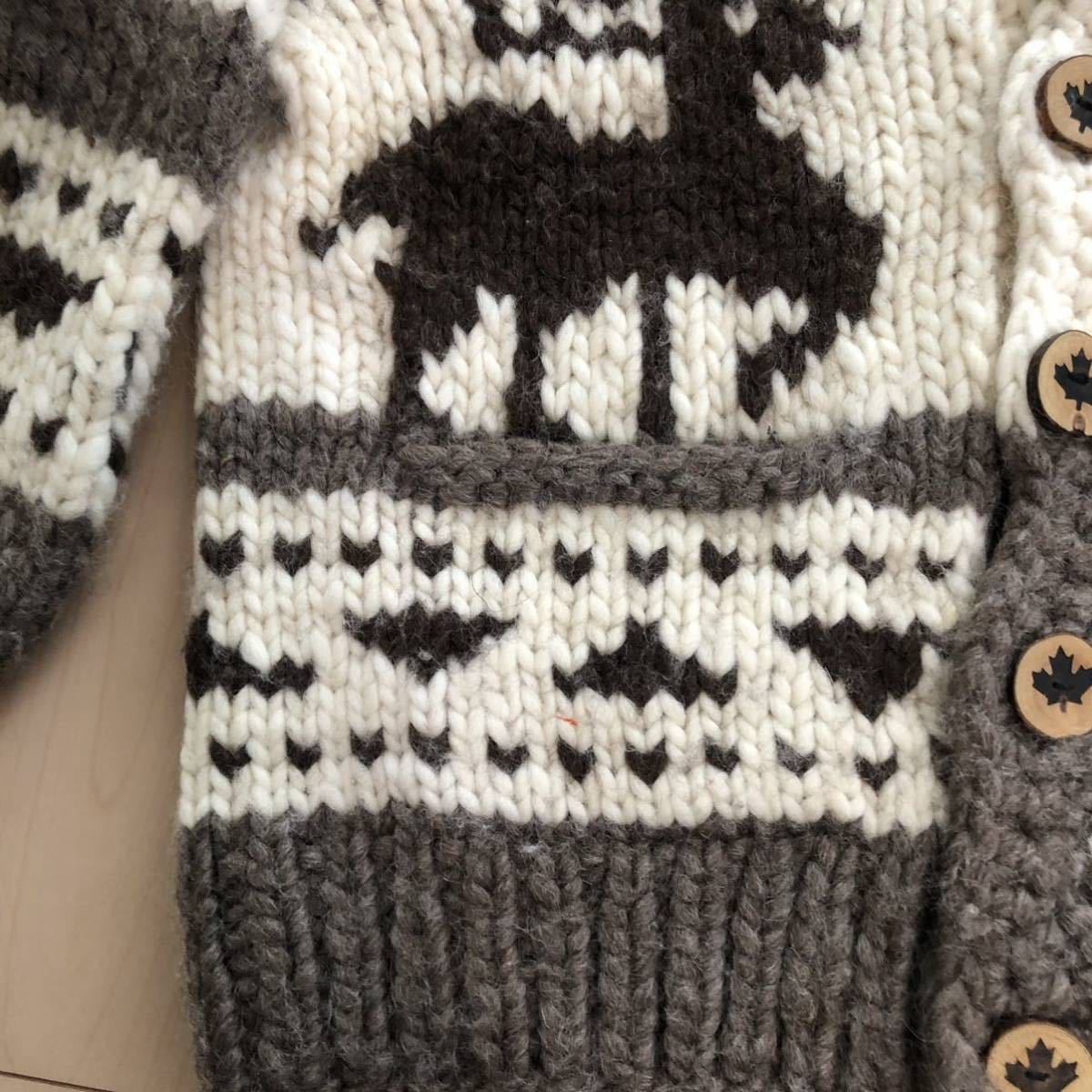 Kanata カウチン セーター カーディガン ウール カナダ メープル