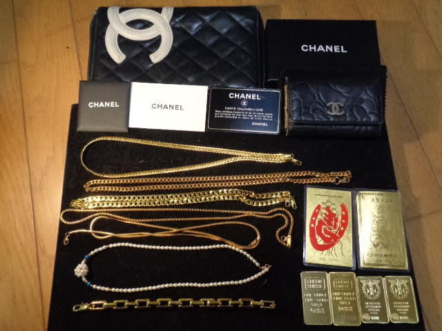 24K，K18，18K，14K，fine gold999.9刻印含むアクセサリー他正規品シャネルなどのセット