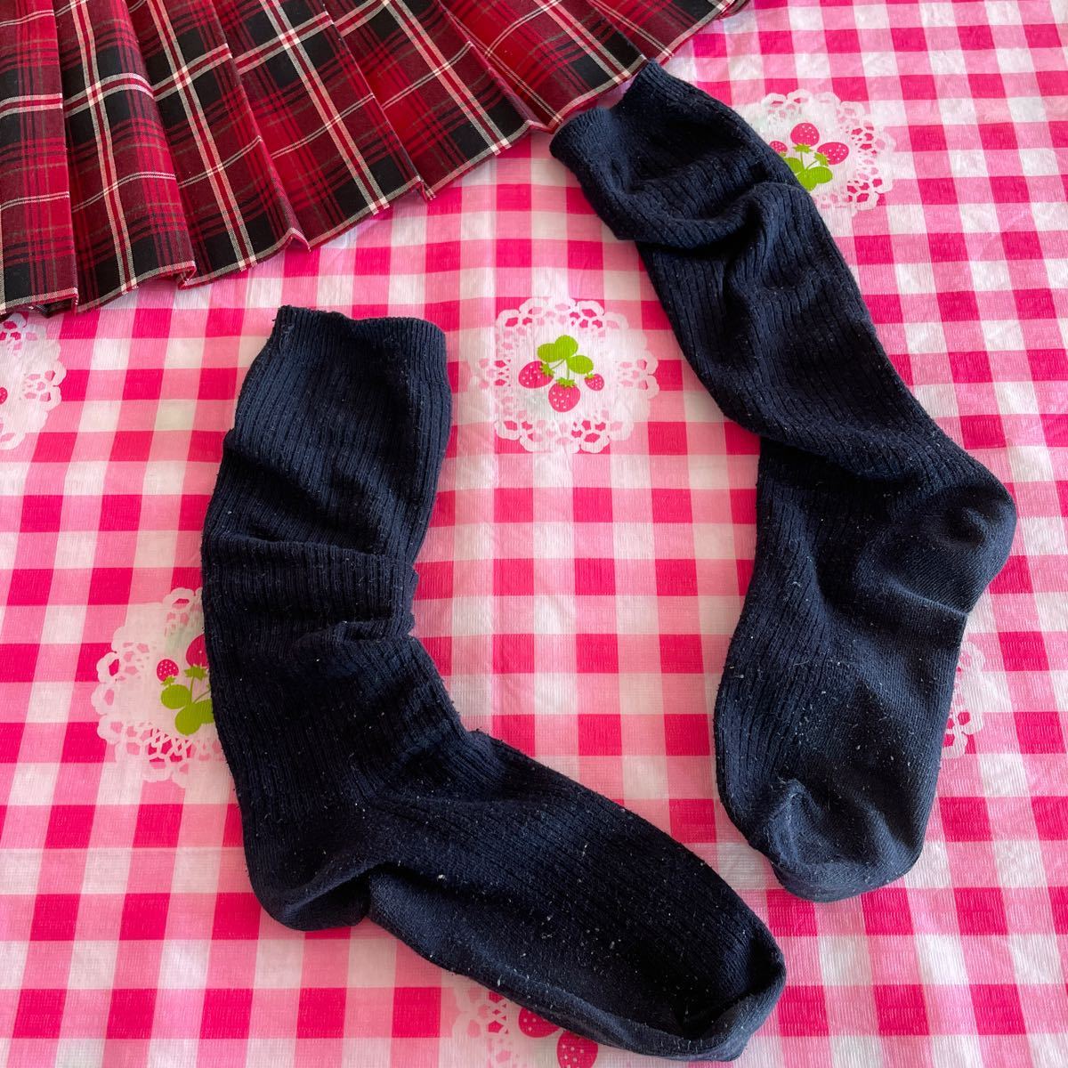 C 紺ソ スクールソックス ハイソックス 靴下 Jcjk エコ リサイクル タンス整理品 事務 Ol コスプレ 無地 売買されたオークション情報 Yahooの商品情報をアーカイブ公開 オークファン Aucfan Com