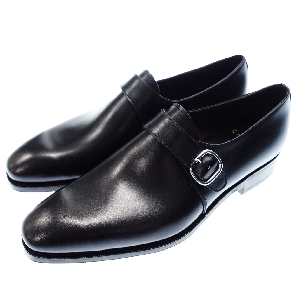 CARMINA (カルミナ) コードバン シングルモンク 極美品◇CARMINA カルミナ シングルモンク レザーシューズ 7.5 黒