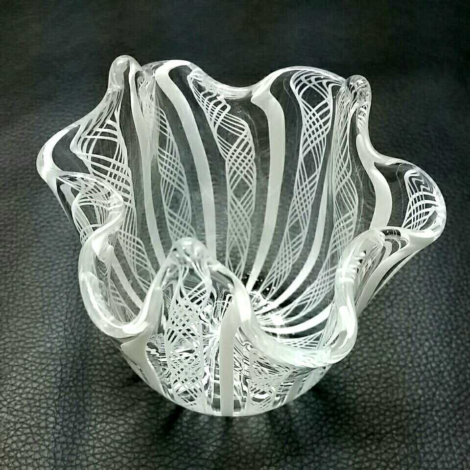 MURANO】☆ムラノ ミルフィオリ 耳付 一輪挿し オブジェ☆イタリア