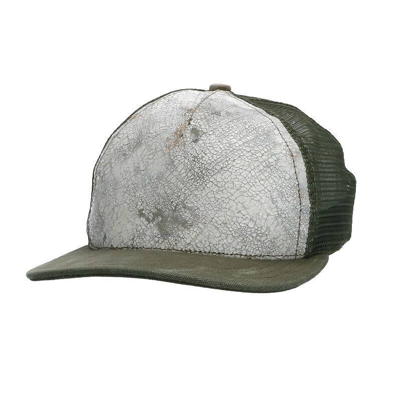 グレッグローレン GREG LAUREN リメイクトラッカーキャップ カーキ 