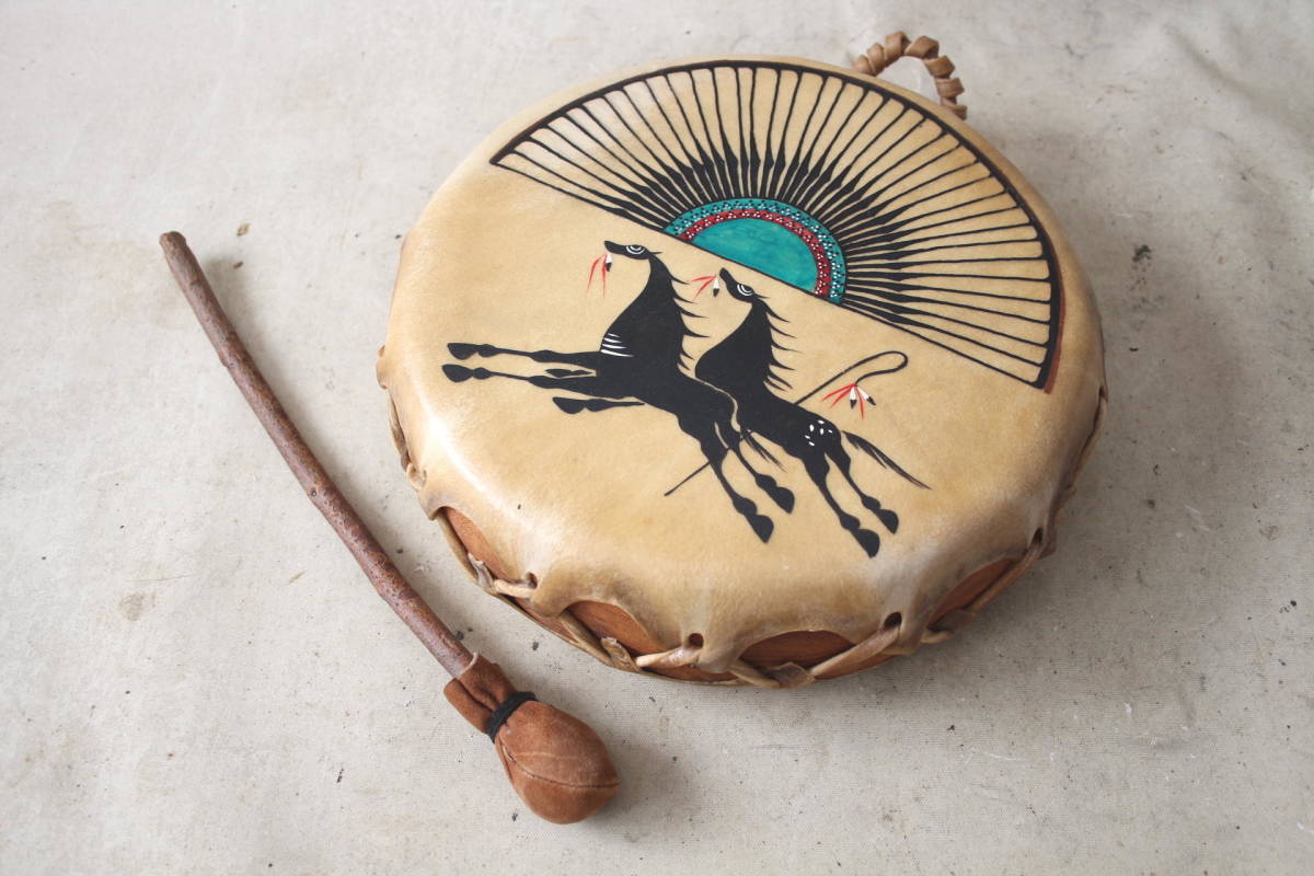 ☆Taos Drum タオスドラム ネイティヴアメリカン インディアン マレット付