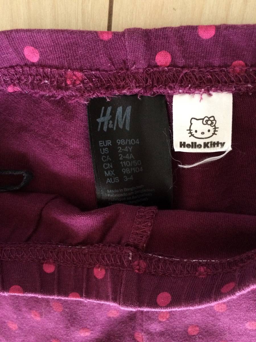 着用少 H M キティちゃん 水玉スパッツ レギンスパンツ 100 110ほど 春 100 95 104cm 売買されたオークション情報 Yahooの商品情報をアーカイブ公開 オークファン Aucfan Com