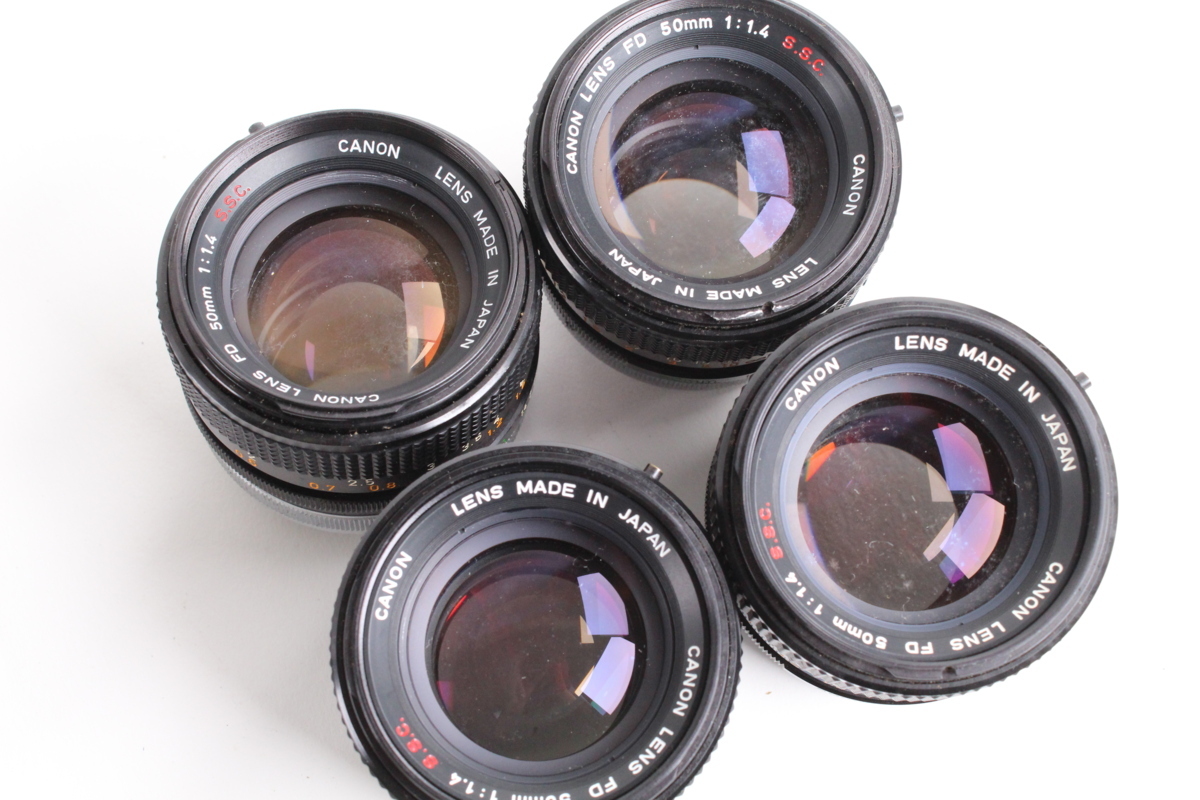 【10点】Canon キャノン 単焦点 カメラレンズまとめ売り LENS FD 50mm F1.4 S.S.C. 6449-N