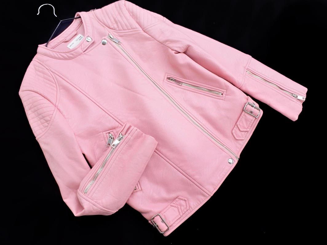 Zara Girls ザラガールズ フェイクレザー ライダース ジャケット Size13 14 164ｃｍ ピンク Alb5 女の子用 売買されたオークション情報 Yahooの商品情報をアーカイブ公開 オークファン Aucfan Com