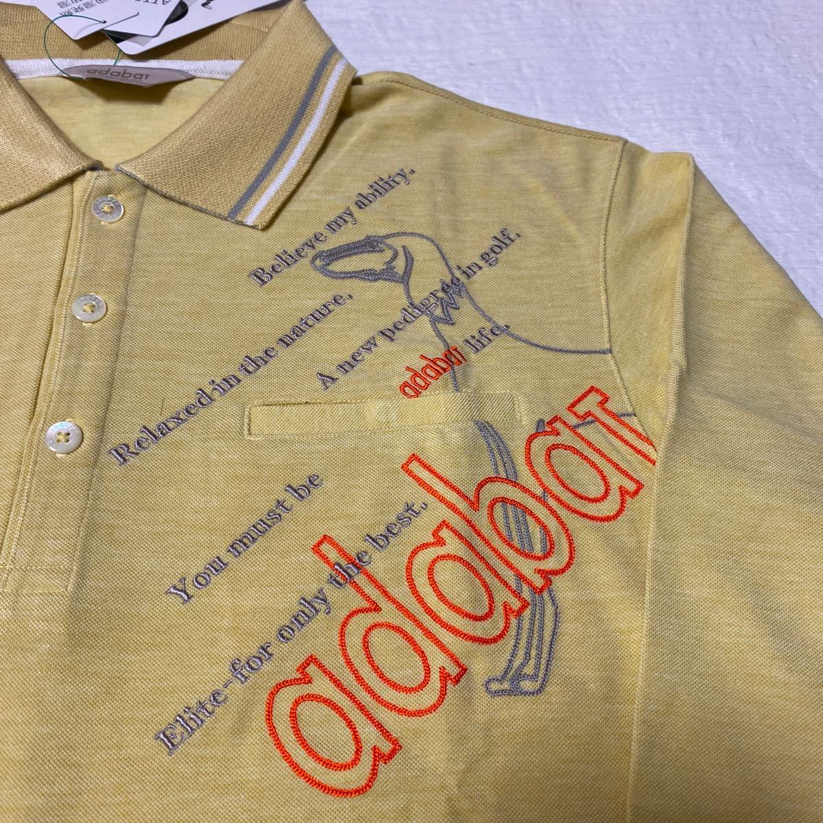 アダバット ポロシャツ adabat メンズ ADABAT 春夏用 48サイズ(Ｌ相当) 長袖メンズポロシャツ 長袖ポロシャツ 吸湿発熱ポケットエンブレム長袖ポロシャツ 「吸湿発熱」ポケットエンブレム長袖ポロシャツ UVカット吸水速乾胸ポケット付き長袖 新レーベル サッカーストライプ長袖ポロシャツ NAVY」吸水速乾 UV&frasl;吸水速乾クラブプリント長袖ポロシャツ