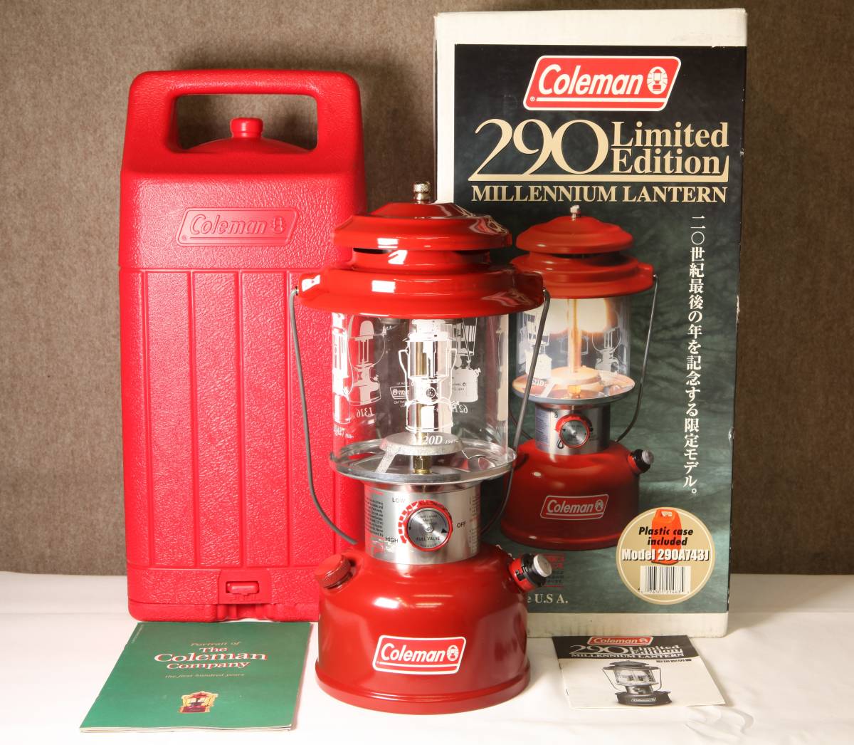  Coleman コールマン MODEL 290A Limited Edition MILLENNIUM ツーマントル 箱ケース付 | 2000年2月製造 燃焼確認済 | アウトドア ランタン(ガソリン)｜売買されたオークション情報、yahooの商品情報をアーカ ガソリン