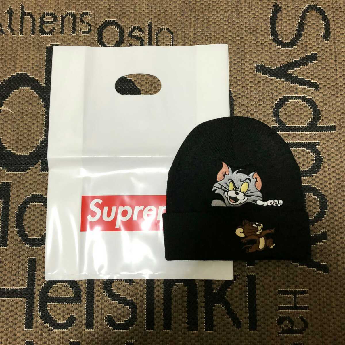 【限定セール，爆買い】 SUPREME 16AW TOM & JERRY BEANIE BLACK シュプリーム 2016 トム ジェリー ビーニー ニット帽 黒(帽子)｜売買されたオークション情報、yahooの商品情報をアーカイブ公開 - オークファン 服飾小物