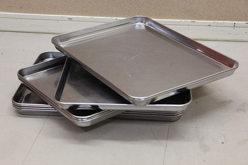 業務用ステンレス製バット10枚 薄型肉バット バット 厨房小物 中古 40cm×30cm