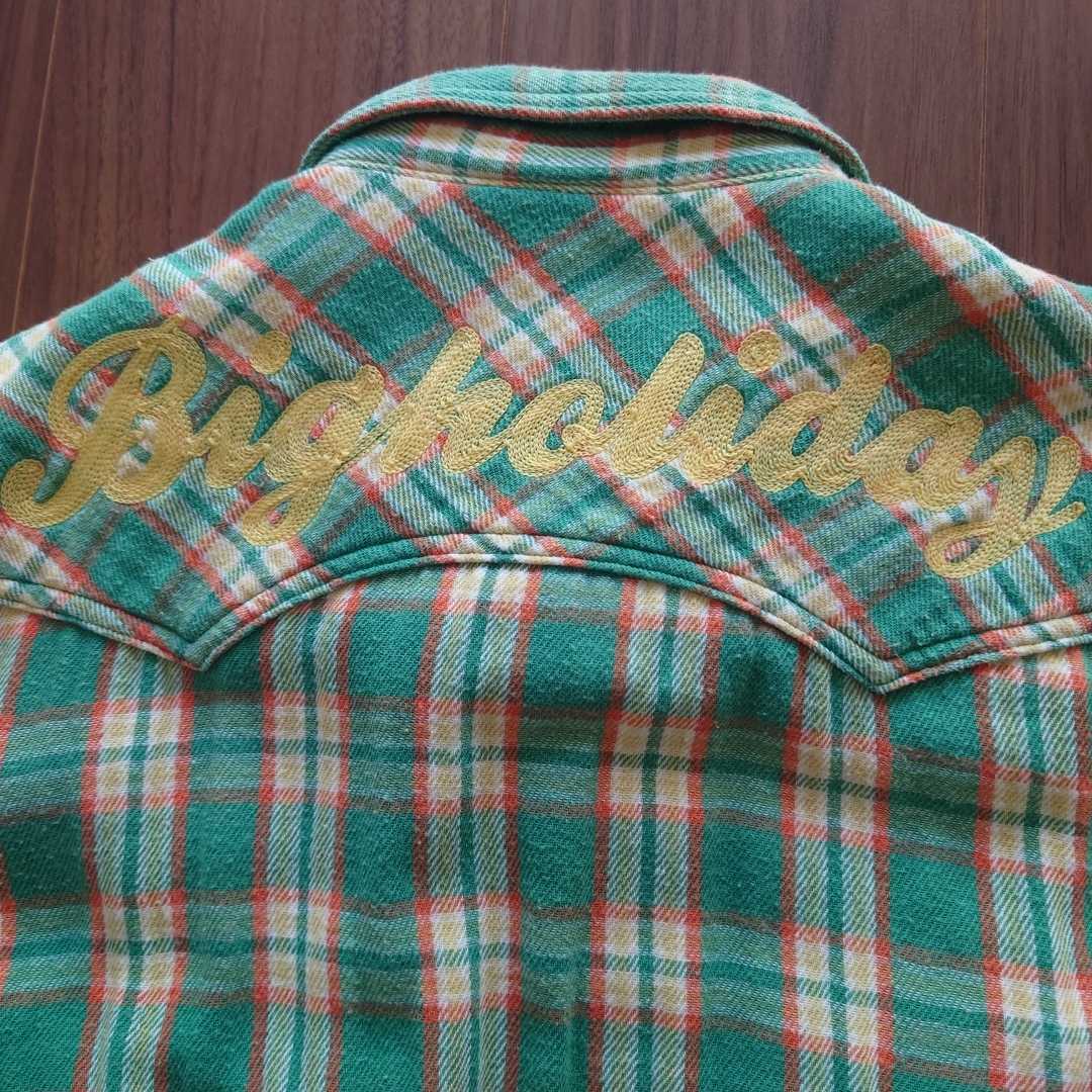 TMT ネルシャツ チェックシャツ キムタク着 ダブルガーゼ M グリーン