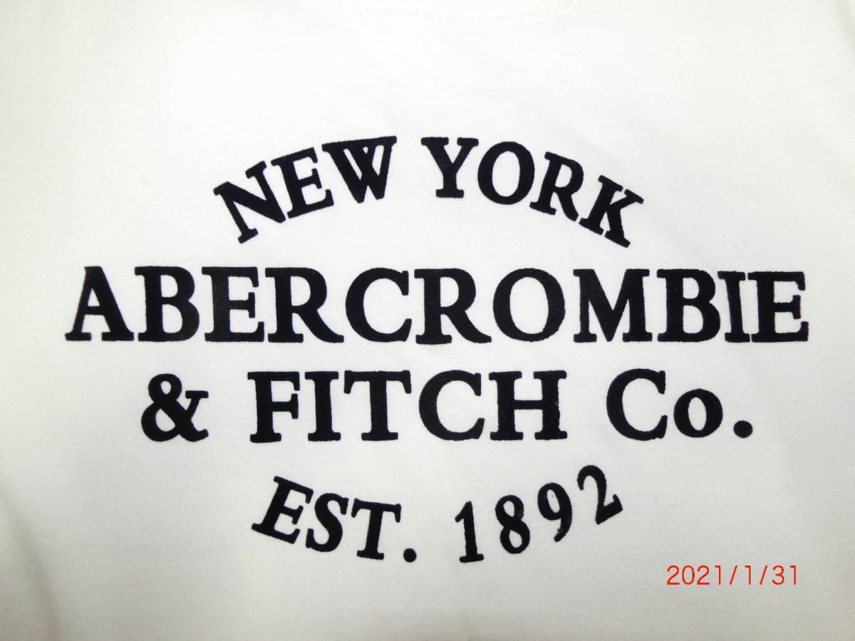 Abercrombie Fitch 半袖tシャツ アバクロ 白 ホワイト フェルト ロゴ Mサイズ Mサイズ 売買されたオークション情報 Yahooの商品情報をアーカイブ公開 オークファン Aucfan Com