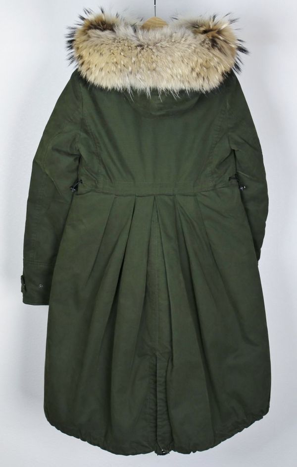 Moncler 16年 EVANTHIA エヴァンシア モッズコート ダウンコート 49833 カーキ 0 (197056