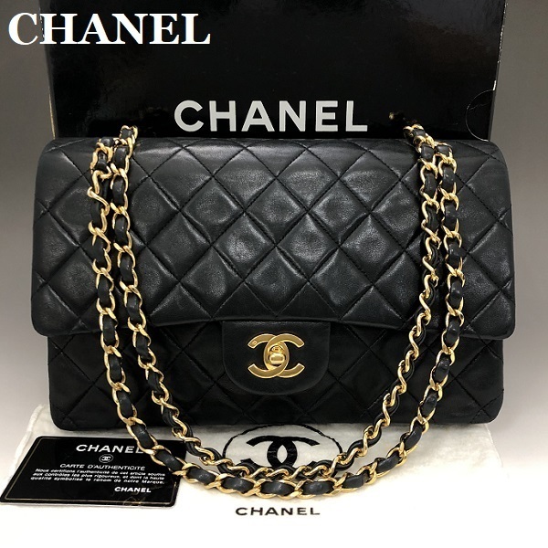 CHANEL シャネル マトラッセ 25 Wフラップ チェーン ショルダーバッグ 