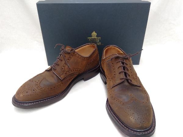 CROCKETT & JONES クロケットアンドジョーンズ ウィングチップ ダークブラウン 牛革 サイズ表記7E実寸約26.0cm 英国製 通年オールシーズン