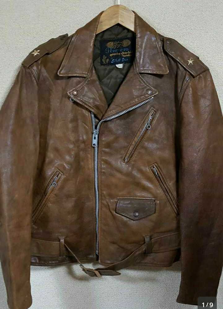 激レア 60s ヴィンテージ Schott ワンスター ライダース 茶色×ゴールド
