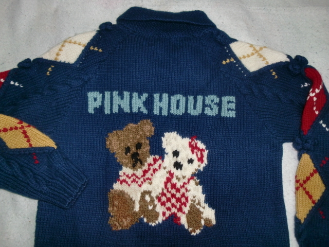 ☆PINK HOUSE ピンクハウスベアウールニット F カナディアンタイプ 