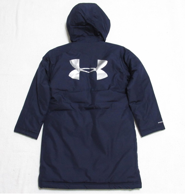UNDER ARMOUR ベンチコート ジュニア 紺 ネイビー YMD アンダー